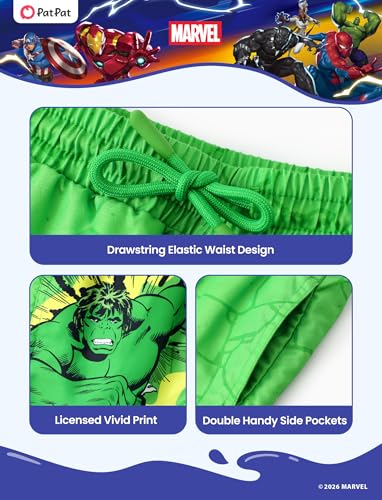 Image of Disney Stitch Spiderman Cars Winnie Toy Story Boy Swim Trunks UPF 50+Swim Shorts Compression Liner & Quick-Dry &Pockets 2-13Y