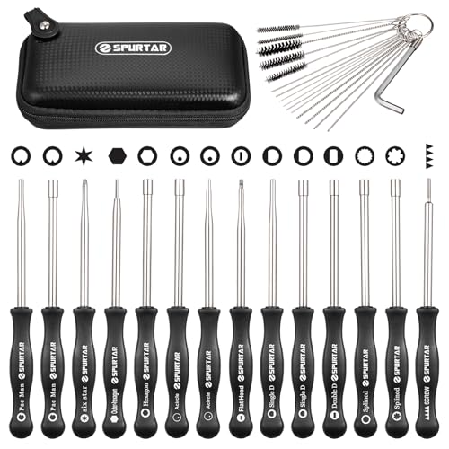 Spurtar Tournevis Réglage Carburateur - Kit de Nettoyage et Outil de Réglage du Carburateur 14 Pièces pour Echo STIHL Poulan Husqvarna Moteur 2 Temps