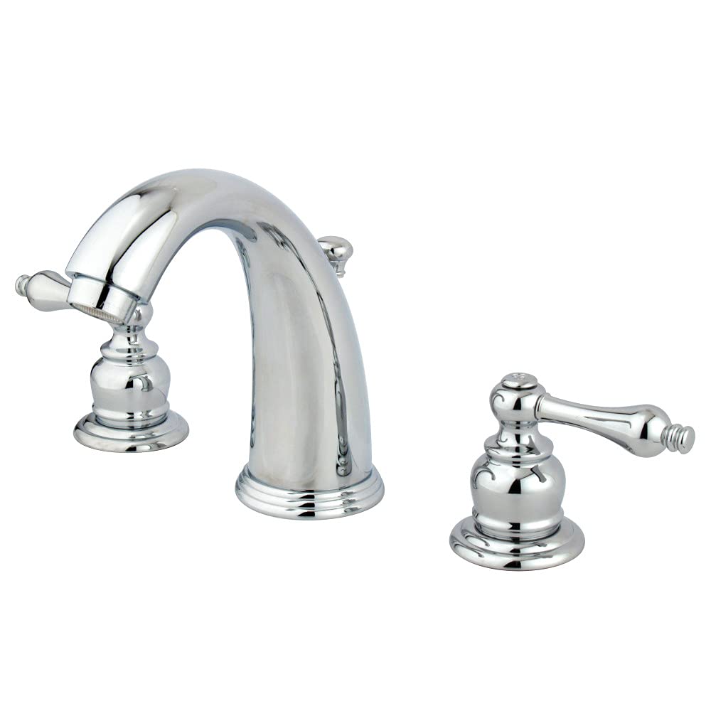 Kingston Brass KB981AL Viktorya Dönemi Yaygın Lavabo Bataryası, Pop-Up, 12,5 cm, Parlak Krom