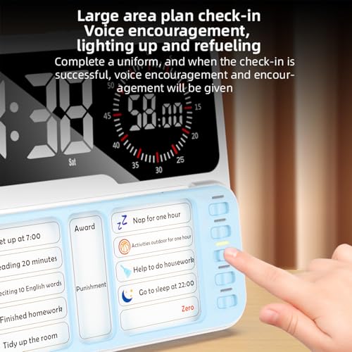 7-in-1 Visual Timer for Kids and Adults, ADHD Planner with 12/24 Hour Visual Timer, Planning Board, Countdown, Alarm Clock, Calendar, Temperature Display, Storage Area, Autism & ADHD Tools - Image 4