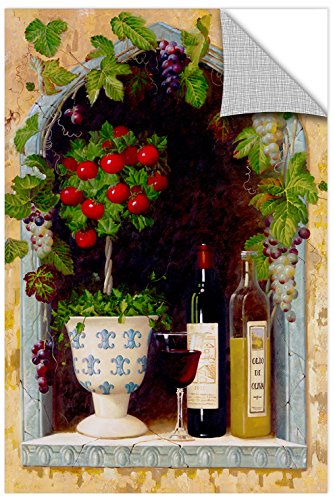 Toile Olive Oil and Wine Arch II tableau cuisine 40x61 cm - 2