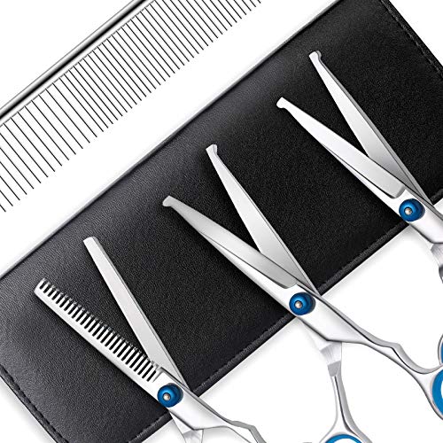 Bubuxy Hunde Scheren, Gebogene Schere Hund Fellschere Für Hunde, Hund und Katze Sicherheit Runde Spitze Grooming Schere, Edelstahl-Fellschere für Hunde und Katzen - Image 3