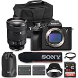 Sony Alpha a7 IV | USA Model | Full Frame Mirrorless Camera with FE 24-105mm f/4 G OSS Standard Zoom Lens + 64GB SF-M Tough Series UHS-II SDXC Memory Card + Camera Case