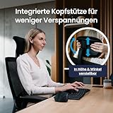 Ergotopia® NextBack | Ergonomischer Bürostuhl gegen Rückenschmerzen | Mit integrierter Lordosenstütze | Zusätzliche Kopfstütze gegen Nackenschmerzen (Schwarz) - 6