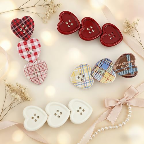 4 pzas Pinzas Para Cabello Corazón Texturizadas miniatura 6