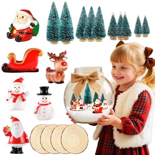 JeVenis 20 Stück Weihnachts Miniatur Ornament Sets zum Selbermachen...