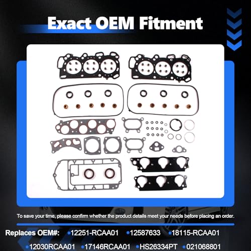 Image of AUCERAMIC HS26334PT Cylinder Head Gasket Set Fit for 2003 2004 2005 2006 2007 Honda Accord 3.0L V6 SOHC J35A4 J34A5