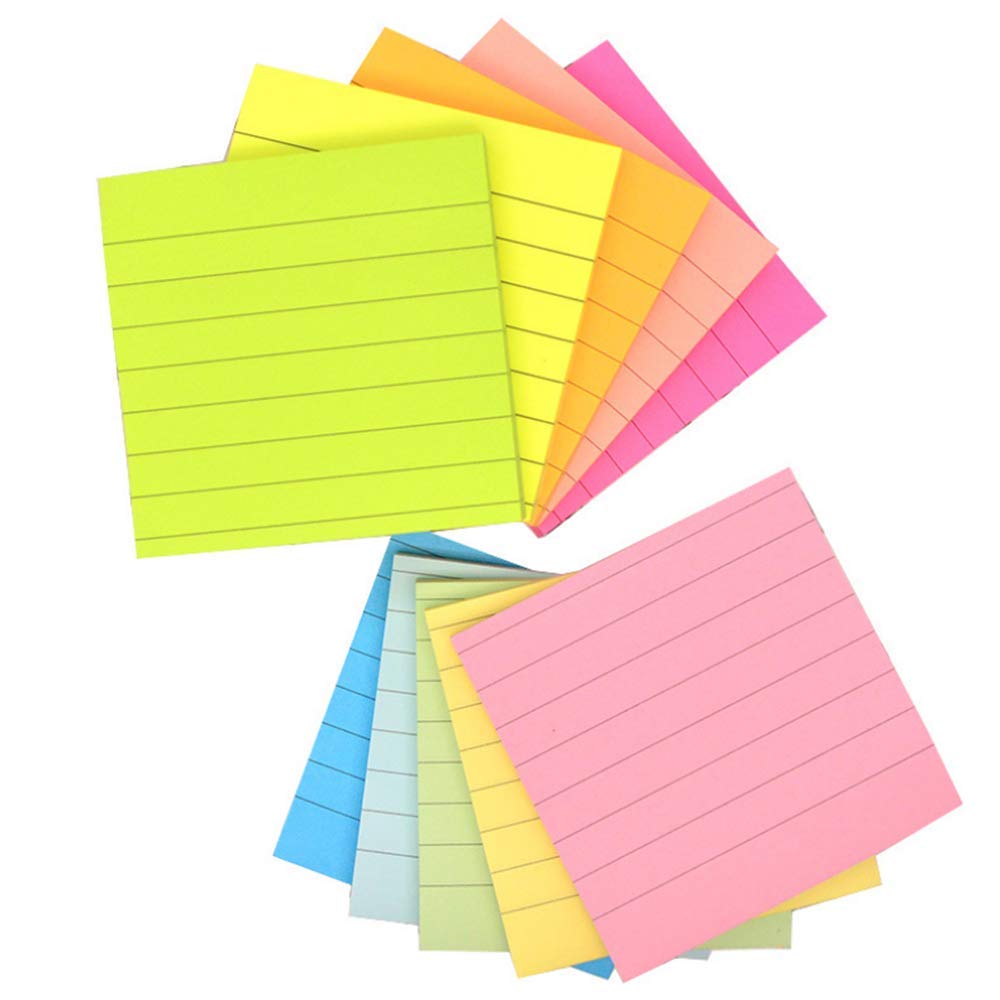 VIDOO 5 STK Selbst-Stick Notizen Sticky Notizen Bunte Lesezeichen Candy-Colored Gestreifte Horizontale Note Sticky Note