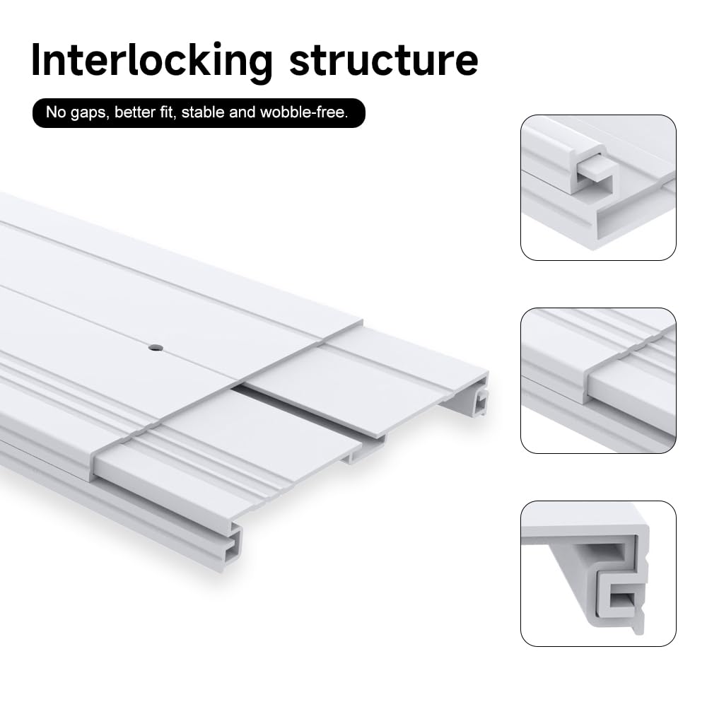 Kit Ventana Aire Acondicionado Portátil, Placas de Sellado de Ventana Corredera de Aire Acondicionado, para Manguera de Escape de 13 cm en Antihorario/en Horario y de 15 cm en Antihorario