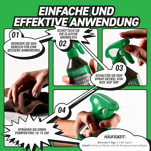 RepellShield® Natürliches Wespenspray mit Geraniol -250ml - Präzise Vertreibung durch Insektenspray als Wespen Abwehr - Zitrusduft