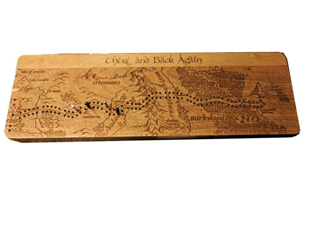Hobbit There and Back Again Cribbage Board Amazon.ca Handmade Products