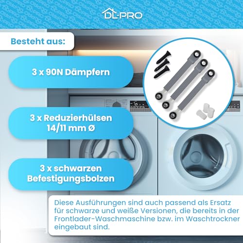 DL-pro 3 x Shock Absorbers 80N for Bosch Siemens 673541 00673541 11039636 Friction Damper Vibration Damper for Washing Machine - Image 4