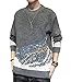 Jersey Cuello Redondo Hombre Jersey Manga Larga Hombre Jersey Gran Tamaño Suéter Punto Suelto Informal Camisa Fondo Cálido Hombre Jersey Talla Grande Suéter Trabajo Superior 950 Gris XXL
