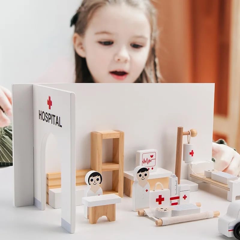 Children Wooden Doctor Set, Pretend Play Kit, Role Play Toy for Kids 3-5 Years (B0DDBSSZR6) Amazon Price History, Amazon Price Tracker