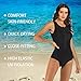TOVCHEI Elasticity Diving Suit for Women One-Piece Swimsuit Water Sports Quick-Drying Wetsuit for Beach, Surfing, Paddling,Black,L