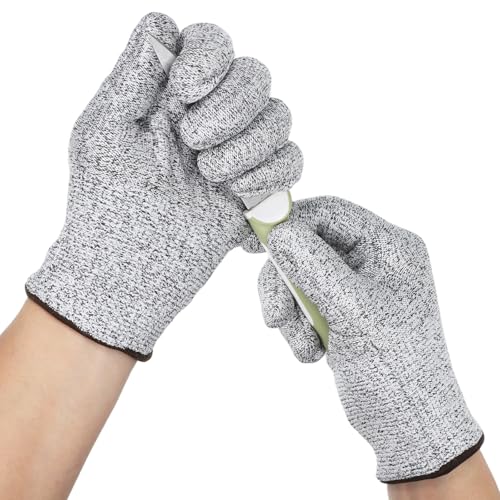 QFGasre Level 5 Cut Resistant Gloves Safety Work Gloves Food ...