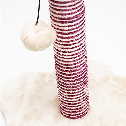 Aqpet Kratzbaum für Katzen, Spielbaum, Katzenbaum, mit Kugel, 39 cm, Farbe Beige – Bild 4