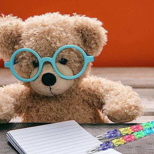 image for Chinco Stackable Pencils Plastic Bear Pencils Kids Stacking Point Penc