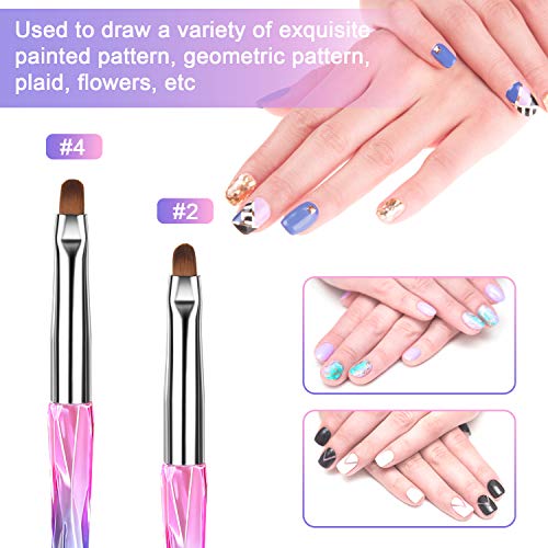 image for UV Gel Nail Brush, iBealous 7PCS Poly Extension Nail Art Tips Builder 