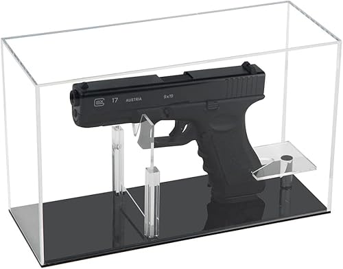 Miniatura 2 de Caja de exhibición de pistola de acrílico ajustable transparente, caja de pistola Revólver de pistola, vitrina, soporte para rack