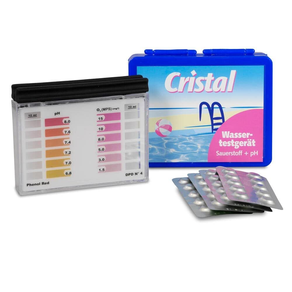Bayrol Cristal-Set mit Aktivsauerstoff Granulat, Aktivator & Tester für eine schnelle und chlorfreie Wasserdesinfektion im Pool