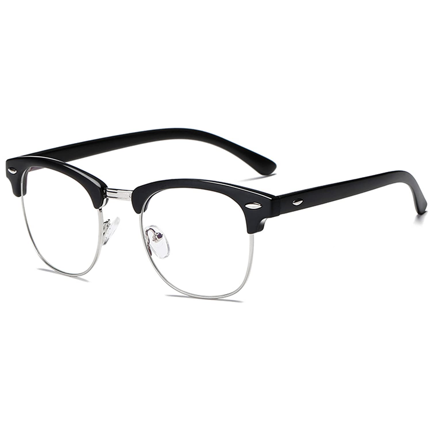 Blue Light Blocking Glasses for Computer Eye Strain Computer Gaming Glasses Anti Blue Ray Computer glasses UV400 Clear Lens (matte black)
