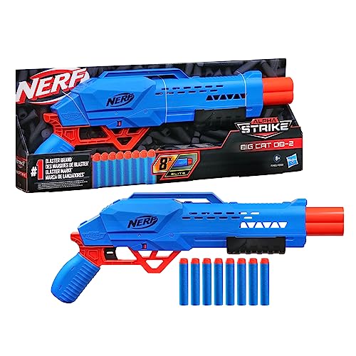 Nerf Alpha Strike Big Cat DB2 Blaster,DoubleBarrel Blasting, Fires 2
