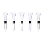 Zivisk Wooden Golf Tees 1-1/2 inch 100 Count, 1.5 Short Golf Wood Bamboo Tees(White,38mm)