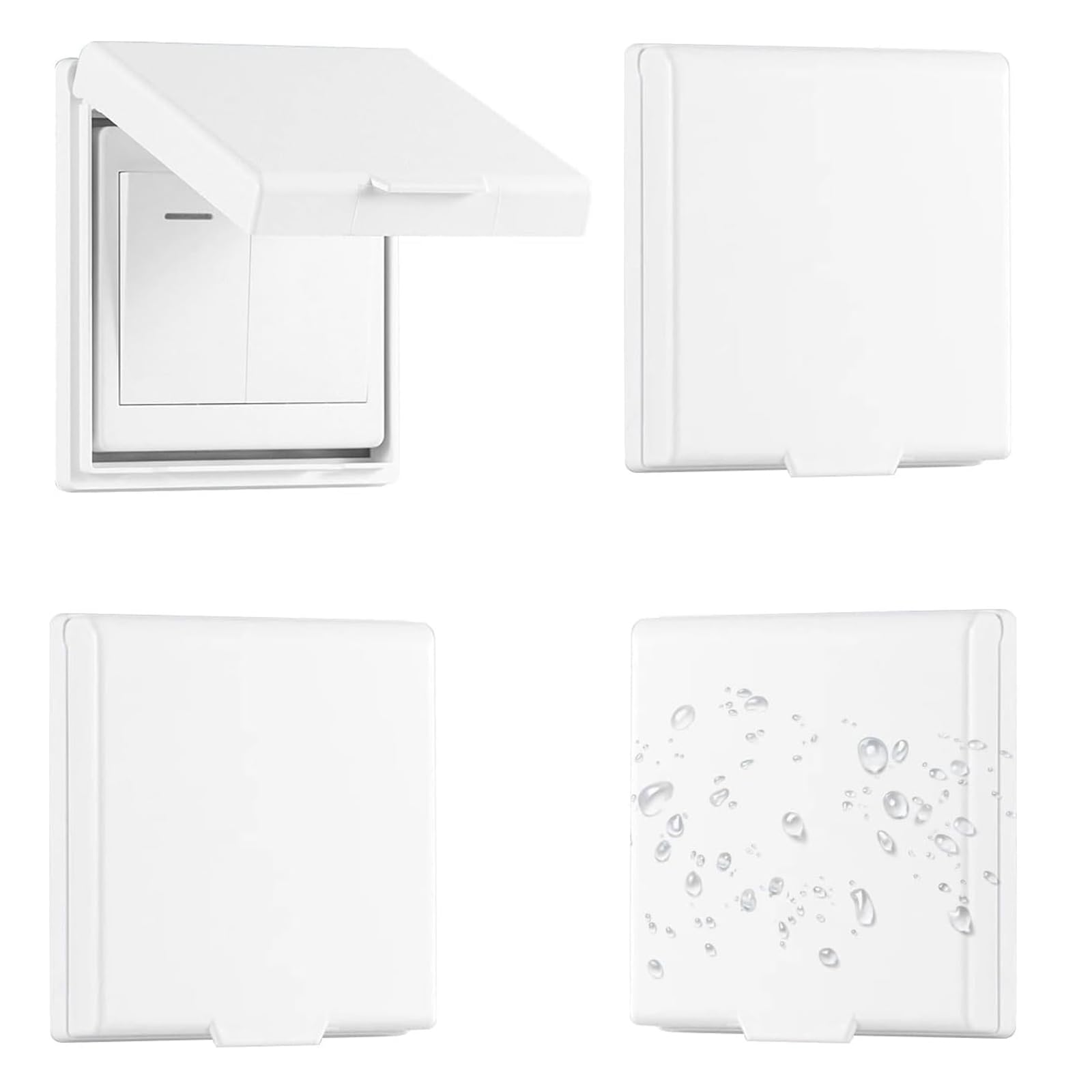 4 Pack Light Switch Cover, Child Proof Plug Socket Covers UK, Light Switch Guard