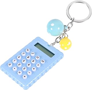 VILLCASE Calculadora De Bolso Calculadora Adorável Chaveiro De Calculadora Pequena Calculadora Básica Chaveiro Azul Calculadora Simples Chaveiro Design Calculadora Bolsa De Presente