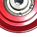 Kqcibz 73mm Universal Aluminum Lift Bearing Pulley Wheel Cable Fitness Gym Equipment for Climbing Camping Pulley, Red