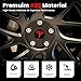 Powlamks 4 PCS Car Wheel Center Cap for Tesla Model Y & Model 3, Car Hubcaps with Logo Emblem and 4 Valve Stem Caps, 2.2 in ABS Wheel Rim Cover Accessories for Tesla 18