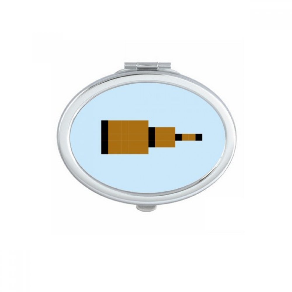 Miroir compact ovale crabe pixel pour retouches maquillage faciles