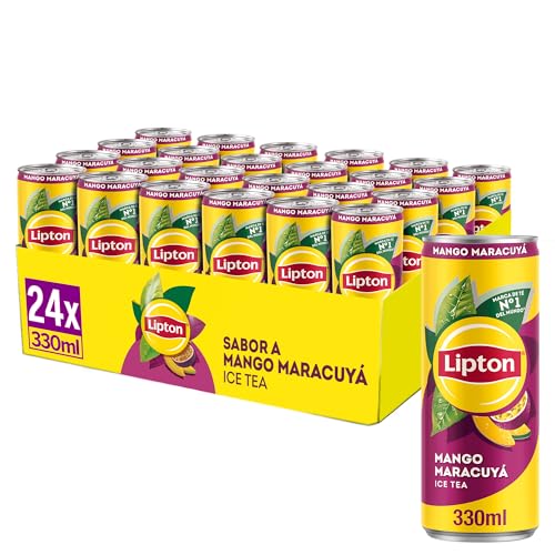 Lipton Mango maracuyá 330ml, Refresco de Té, Pack de 24 x 330 ml