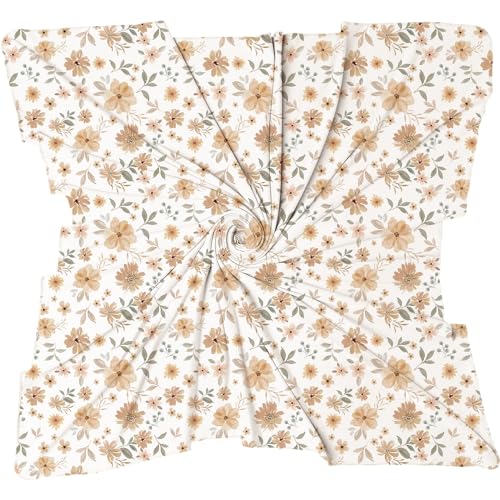 Image of Konssy Baby Girl Newborn Receiving Blanket with Headband Set Baby Swaddle Nursery Swaddle Wrap