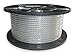 Cable, 1/4 in, 25ft. L, 1280 lb, 7x19, SS