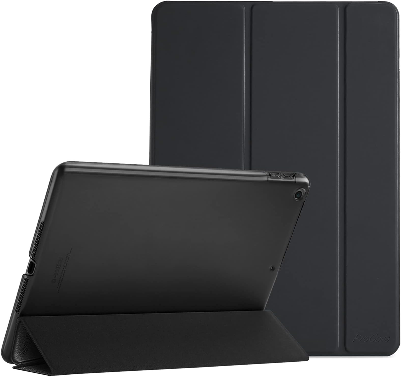ProCase Smart Case for iPad 6th/iPad 5th Generation/iPad 9.7 Inch Case 2018 2017(Model: A1893 A1954 A1822 A1823), Ultra Slim Lightweight Stand Case with Translucent Frosted Back -Black