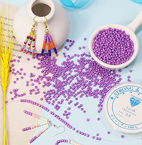 Bala&Fillic Purple Color 3mm Seed Beads About 3600pcs/100Grams in Bag - Image 2