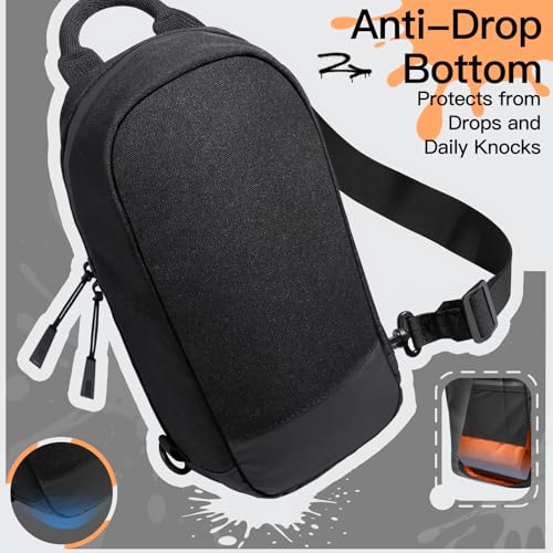 JETech Torba Typu Sling Crossbody do Nintendo Switch 2/Switch OLED/Switch Konsoli, Torba na Ramię z 8 Przegródkami na Karty do Gier, Duża Pojemność na Akcesoria i Ładowarkę, Czarny