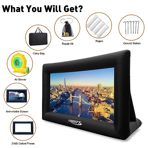 Lvaostt 16FT Inflatable Movie Screen Outdoor One-Piece Design Front & Rear Projection Blow Up Movie Screen Outdoor Projector Screen Easy Set Up thumb #1