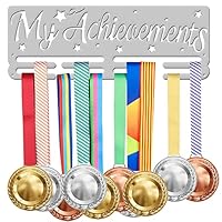 Porta Medaglie Da Parete Per Triathlon - Espositore In Ferro Con 12 Ganci, Design SWIM/BIKE/RUN - Foto 7