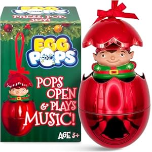Christmas Tree Ornament Egg, Pop & Play Christmas Ball Ornament is the Best 2024 Christmas Ornament, Holiday Decor, White Elephant Gifts, Plays Jingle Bells, Christmas Decoration For Kids