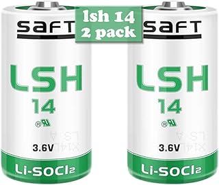 〖2 Pack〗3.6V 5800mAh Lsh14 Lithium Battery for Saft lsh14 Replacement for LS26500 LS26500 LSH 14, Green