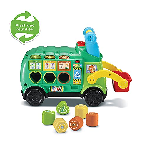 Vtech Baby Maxi Camion Poubelle Recyclo'formes Plastique Réutilisé - vue 4