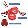 llawooy Taekwondo Kick Pads, Target Durable TKD Kicking Targets Training Paddles, Double Strike Pads for Kickboxing and Karate Training Striking Pads (Red, 2 PCS)