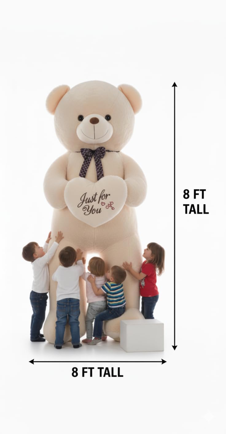 Pampam Toys Giant Teddy Bear, 8 Feet Long, Plush Stuffed Animal 1