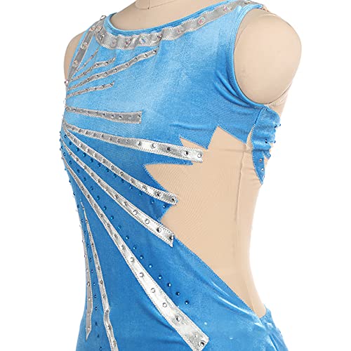 Vestido De Patinação Artística No Gelo Para Crianças, Feminino, Adulto, Com Strass Brilhante, Sem Ma