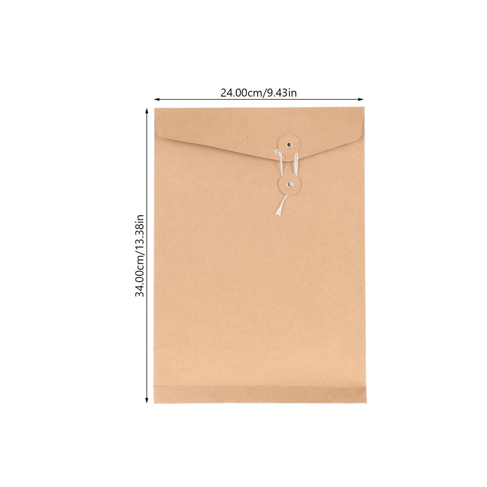 Buste con laccetto, 10 pezzi, in carta kraft, formato A4, organizer per documenti e documenti da ufficio