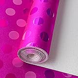 Holographic Purple Polka Dots Faux Leather Roll Frosted Synthetic Crafts Fabric for Hair Bows Clips DIY Sewing Crafts