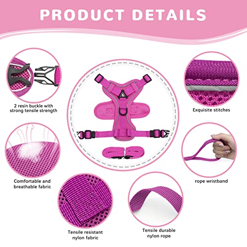 Cat Harness and Lead Set, Adjustable Kitten Harness and Lead Set including Reflective Strips Escape-Proof - Image 4